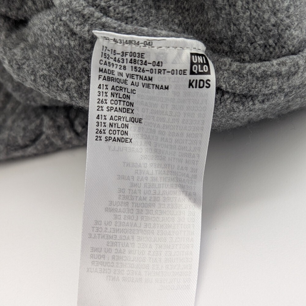 Uniqlo Kids Unisex (Size 3-4) Souffle Yarn Mock-Neck Gray Cable-Knit Sweater - Picture 10 of 11